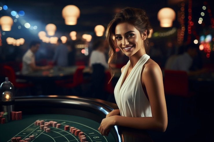 Antarmuka aplikasi koin toto Microgaming di layar ponsel Android menunjukkan studio meja baccarat langsung dengan dealer profesional